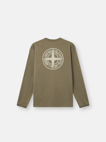 Stone Island Regular-Fit Long-Sleeve T-Shirt with ‘blurred Compass’ Print 2100029
