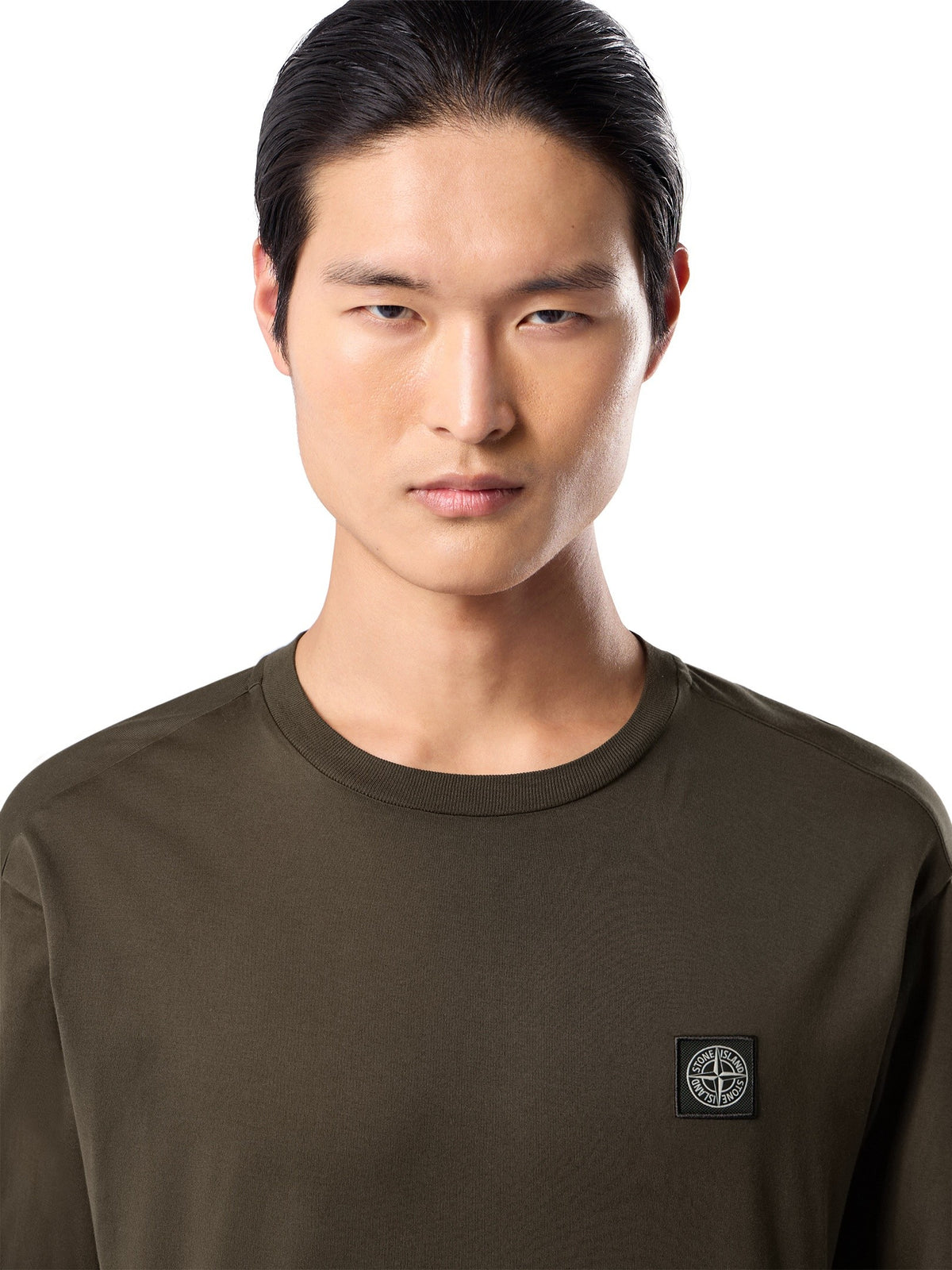 Stone Island Slim-Fit Long-Sleeve T-Shirt with Compass Patch 2100031
