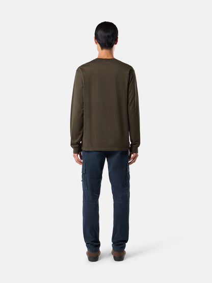 Stone Island Slim-Fit Long-Sleeve T-Shirt with Compass Patch 2100031