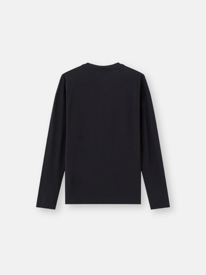 Stone Island Slim-Fit Long-Sleeve T-Shirt with Tonal Compass Logo Patch 2100036