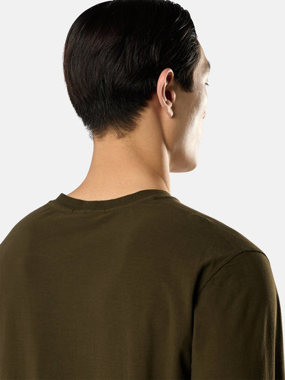 Stone Island Slim-Fit Long-Sleeve T-Shirt with Tonal Compass Logo Patch 2100036