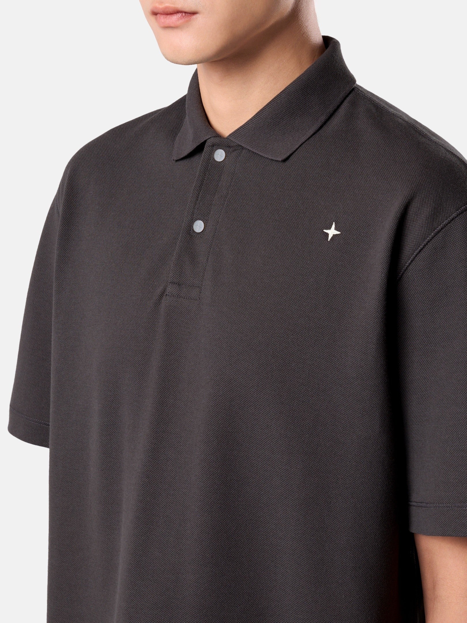 Stone Island Regular-Fit Polo Shirt with Two-Snap Placket 2200004