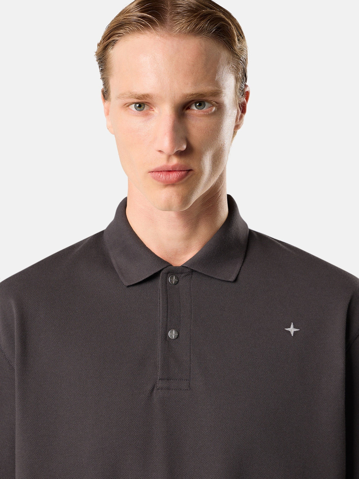 Stone Island Regular-Fit Polo Shirt with Two-Snap Placket 2200004