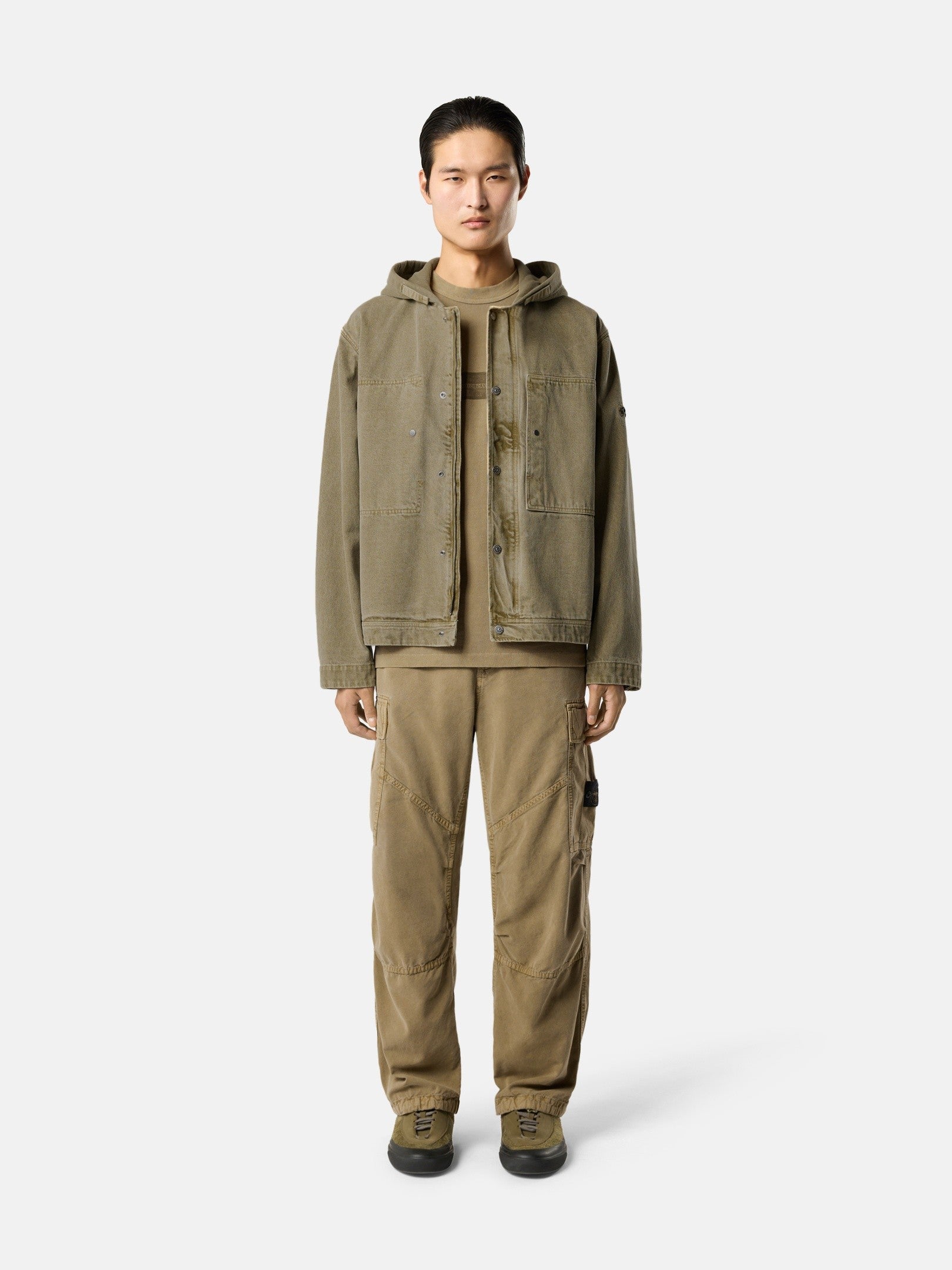 Stone Island Loose-Fit Cargo Trousers with Drawstring Cuffs 3100038