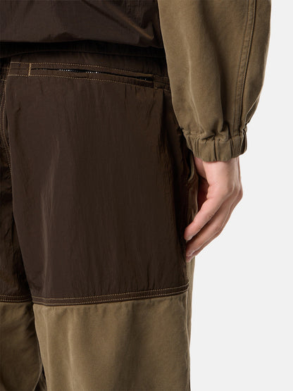 Stone Island Loose-Fit Trousers with Contrast Fabric Panels and Elastic Waist 3100060