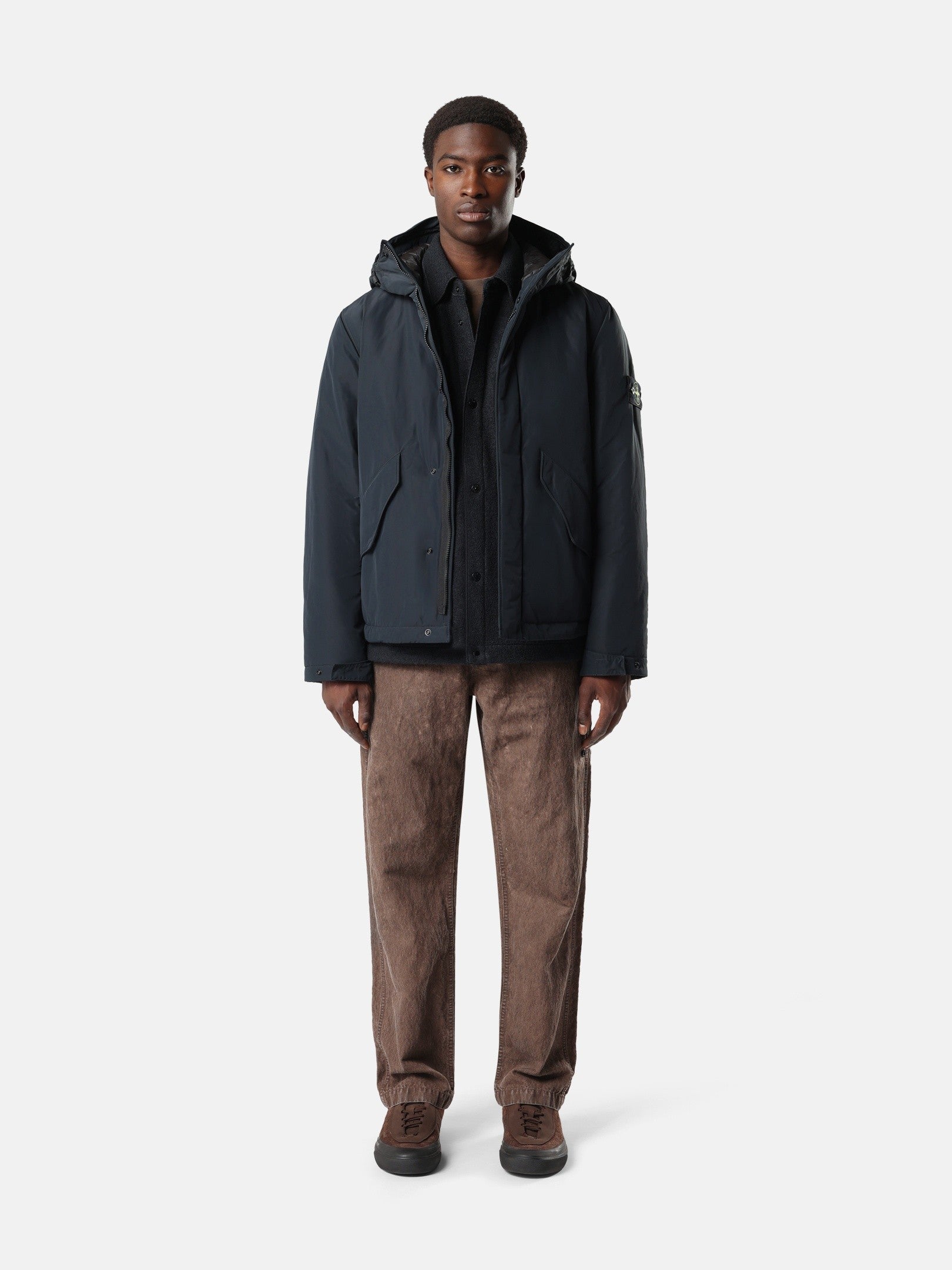 Stone Island Padded Hooded Jacket with Anti-Drop 4100010