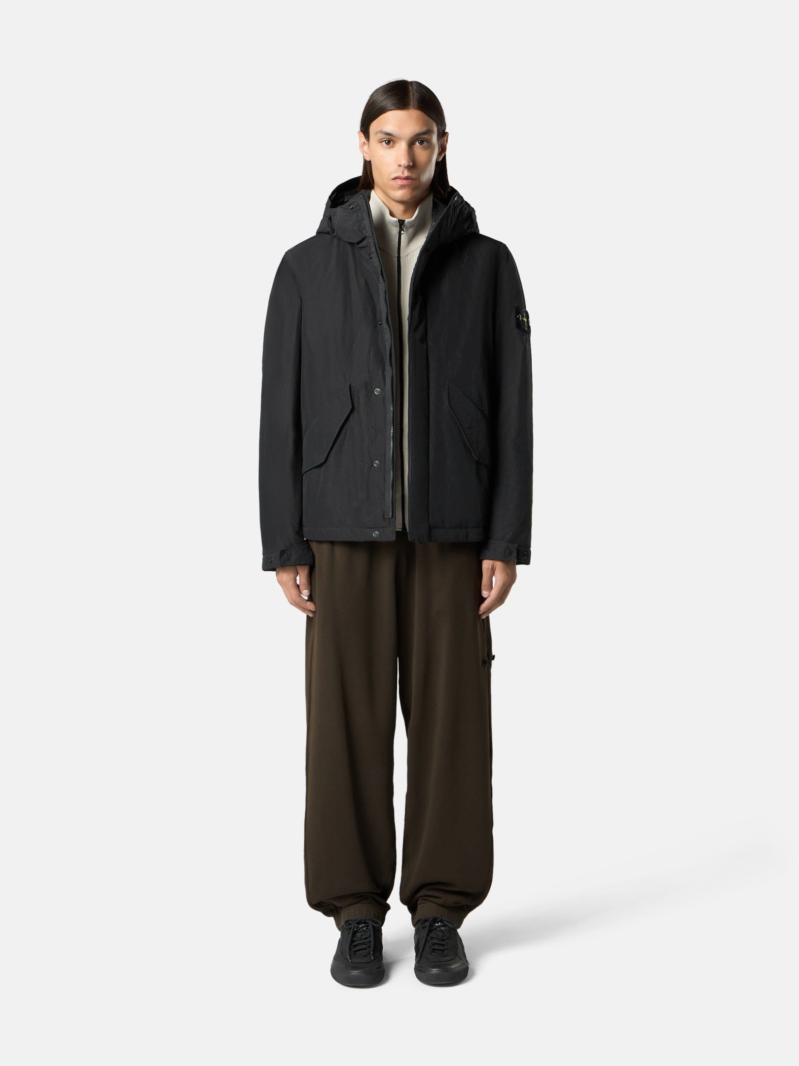 Stone Island Padded Hooded Jacket with Anti-Drop 4100010