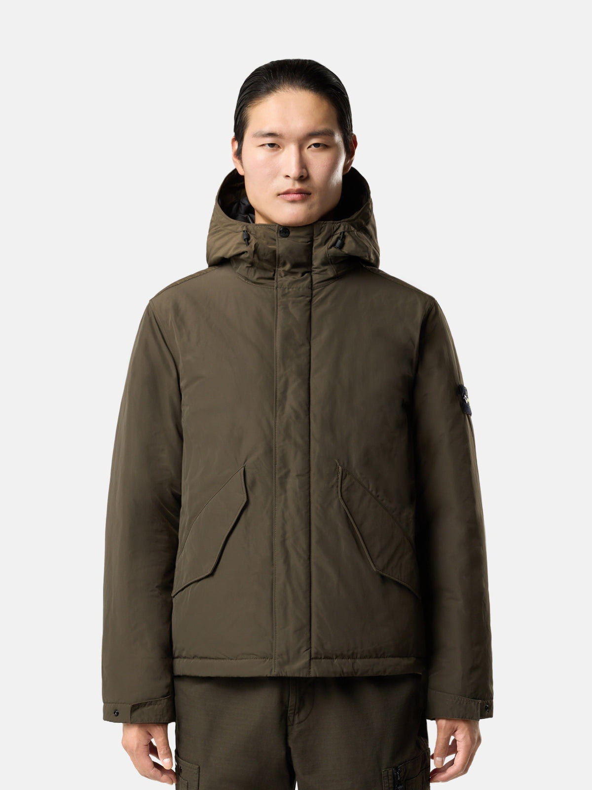 Stone Island Padded Hooded Jacket with Anti-Drop 4100010