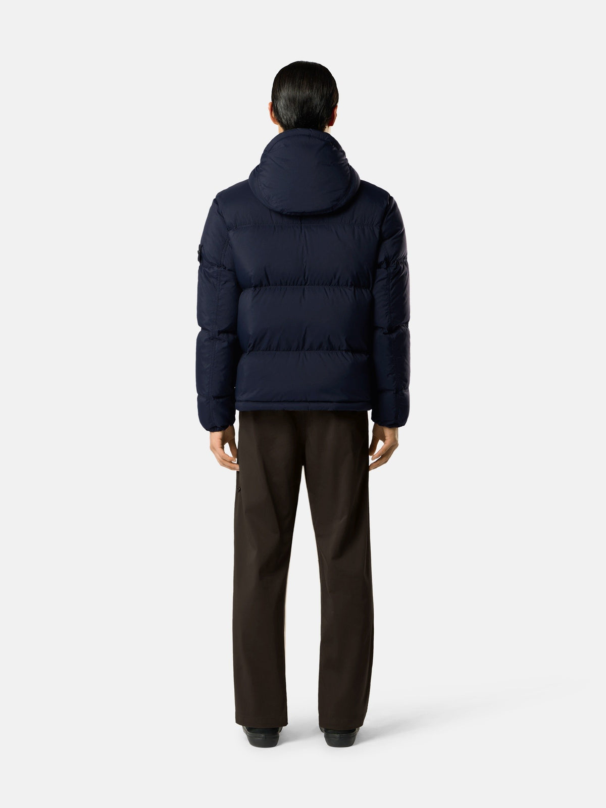 Stone Island Tear-Resistant Down Jacket with Detachable Hood 4100013