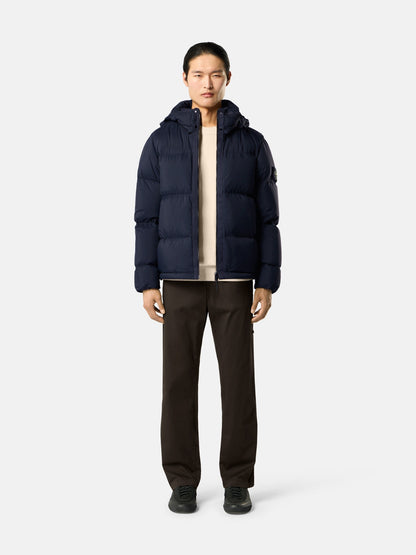 Stone Island Tear-Resistant Down Jacket with Detachable Hood 4100013