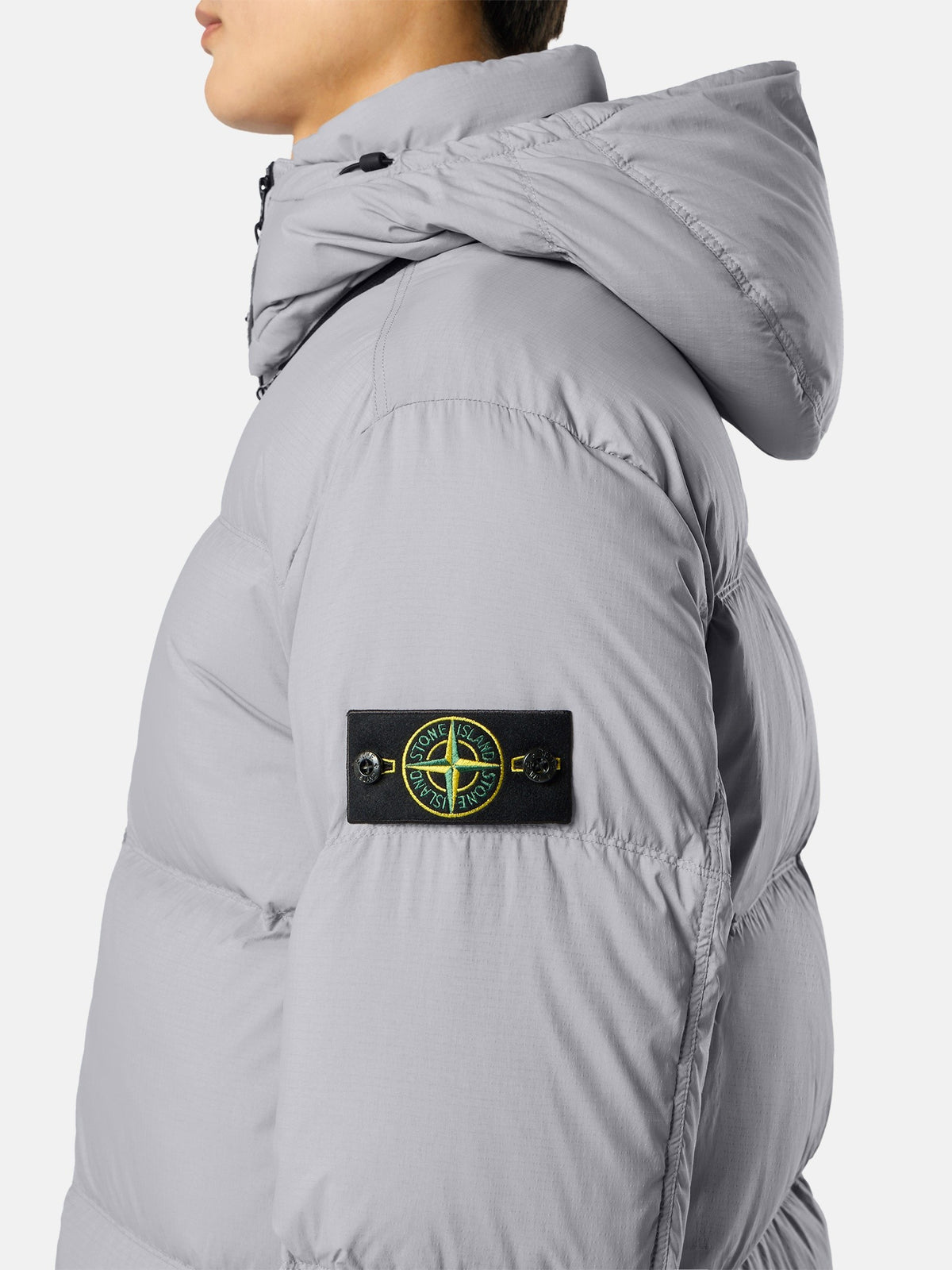 Stone Island Tear-Resistant Down Jacket with Detachable Hood 4100013