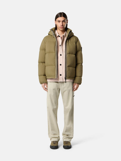 Stone Island Tear-Resistant Down Jacket with Detachable Hood 4100013