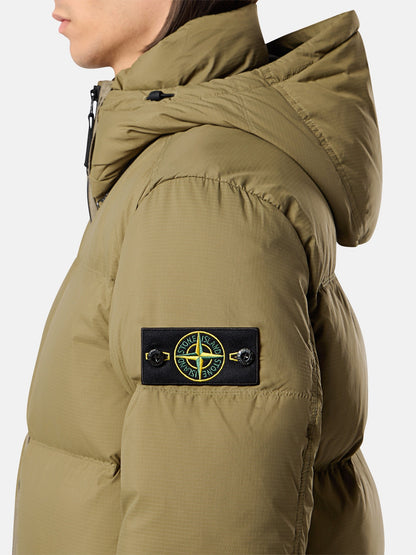 Stone Island Tear-Resistant Down Jacket with Detachable Hood 4100013