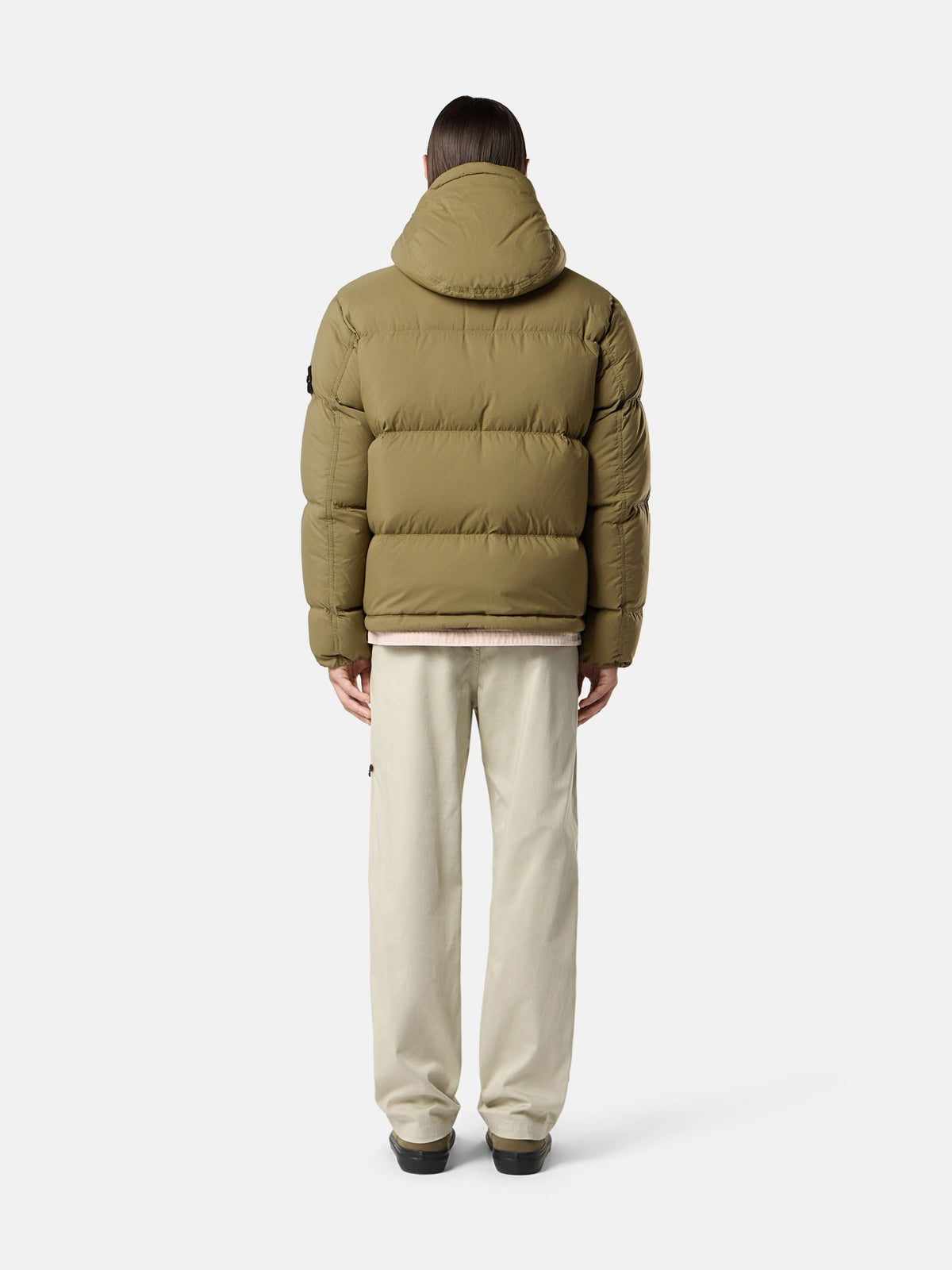 Stone Island Tear-Resistant Down Jacket with Detachable Hood 4100013