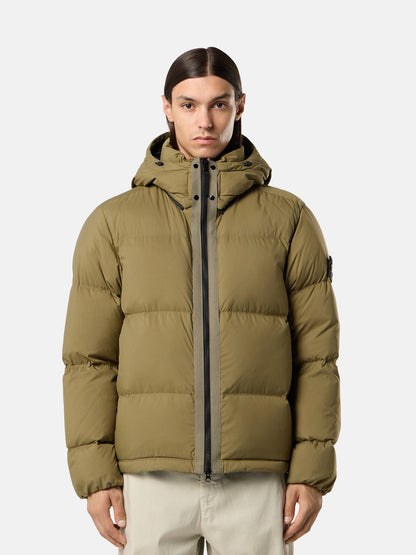 Stone Island Tear-Resistant Down Jacket with Detachable Hood 4100013
