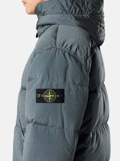 Stone Island Hooded Down Jacket with Drawcord Hem 4100019