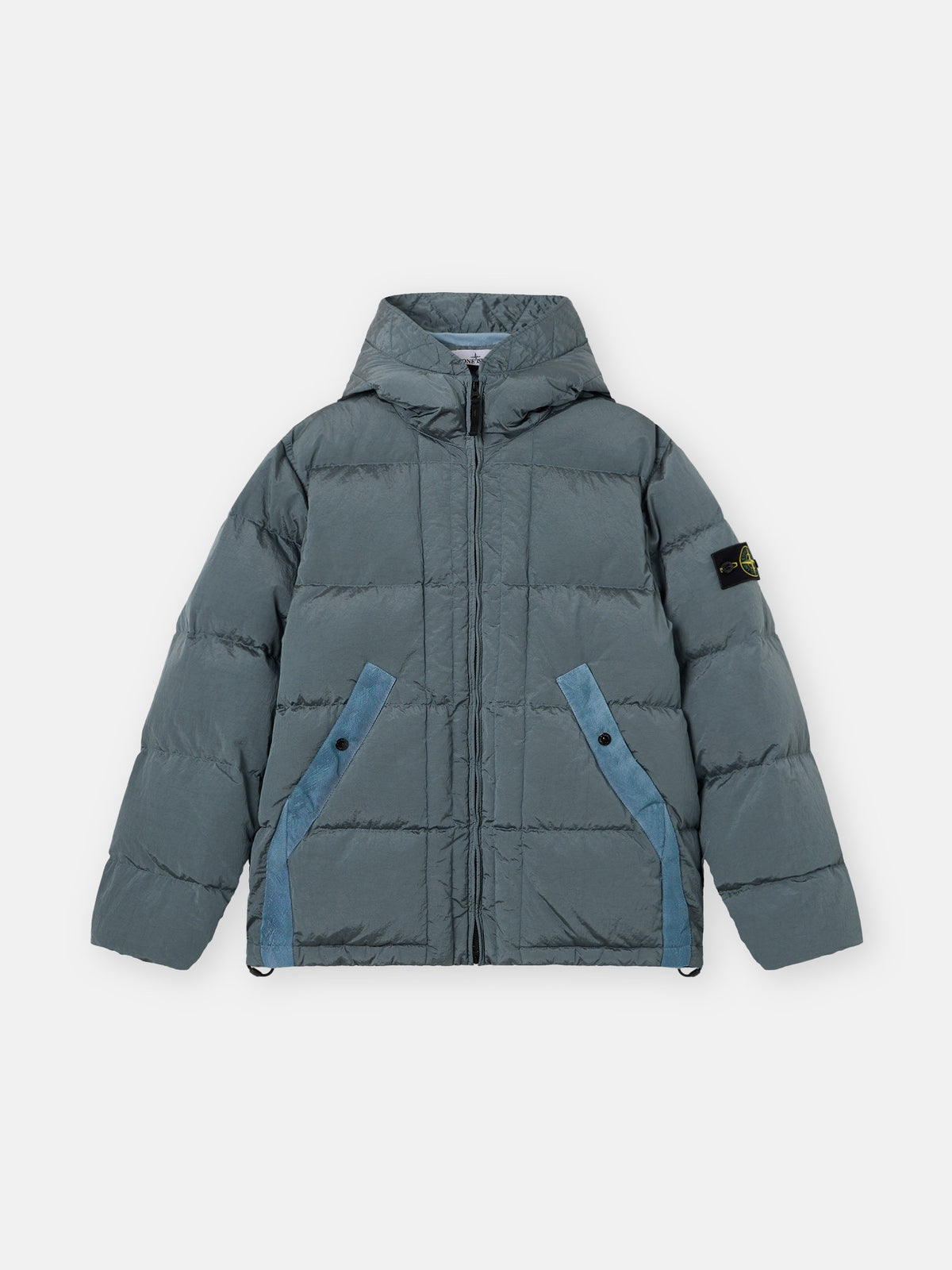 Stone Island Hooded Down Jacket with Drawcord Hem 4100019