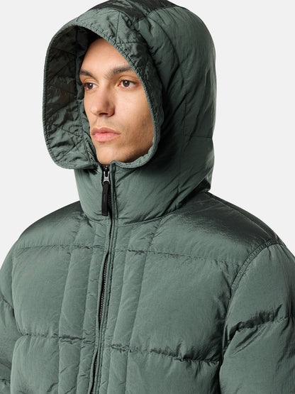 Stone Island Hooded Down Jacket with Drawcord Hem 4100019