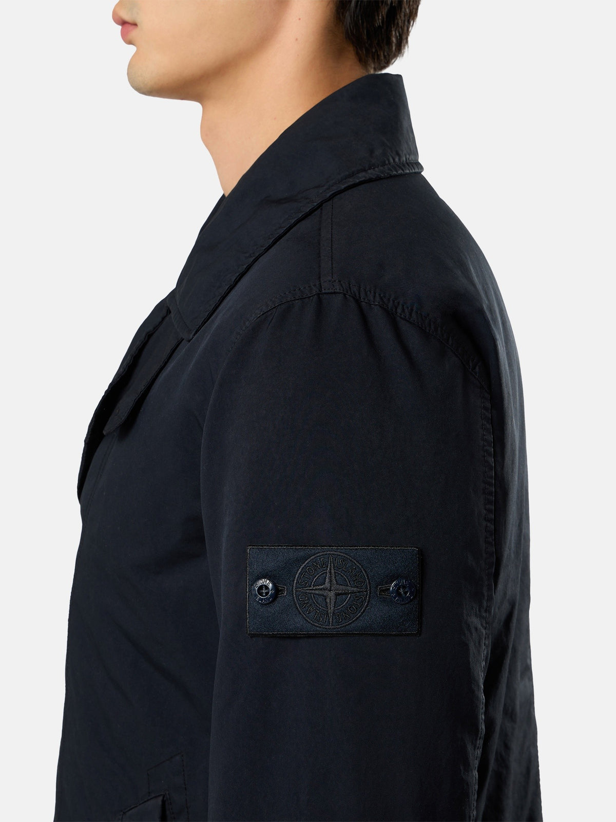 Stone Island Padded Peacoat With Anti-Drop 4100027
