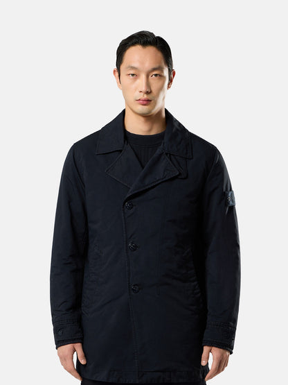 Stone Island Padded Peacoat With Anti-Drop 4100027