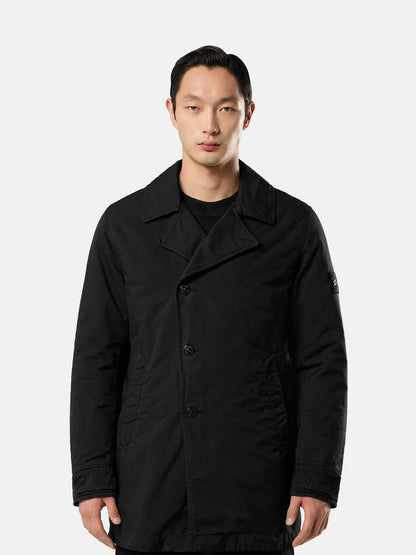 Stone Island Padded Peacoat With Anti-Drop 4100027