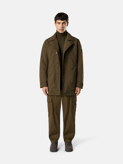 Stone Island Padded Peacoat With Anti-Drop 4100027