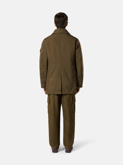 Stone Island Padded Peacoat With Anti-Drop 4100027