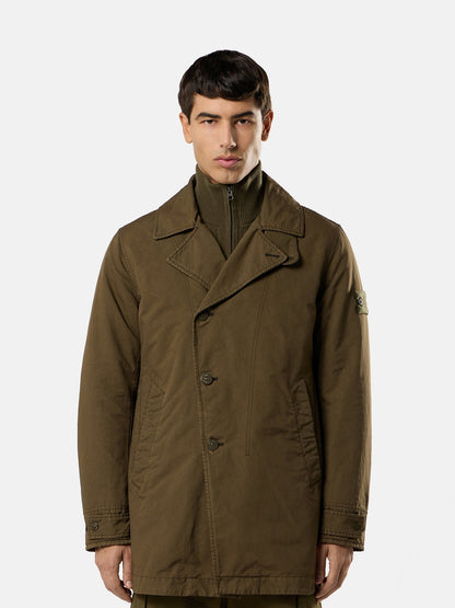 Stone Island Padded Peacoat With Anti-Drop 4100027