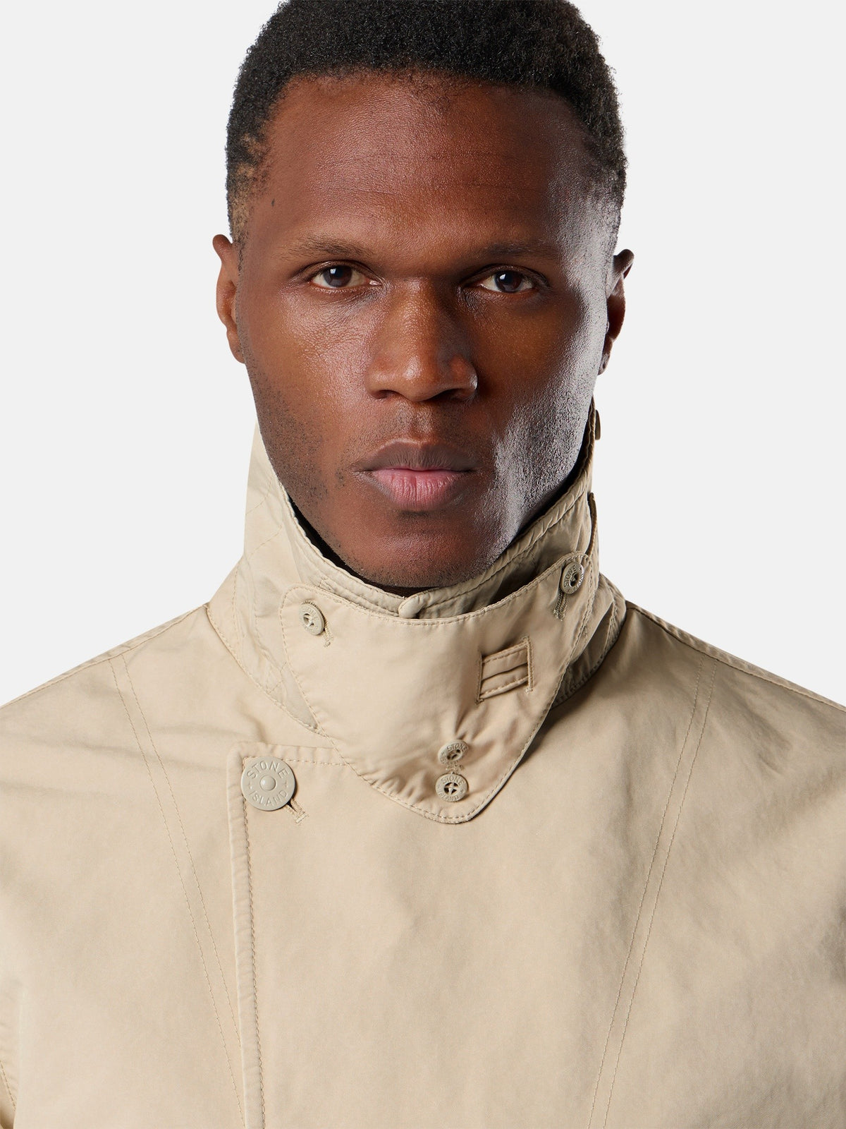 Stone Island Padded Peacoat With Anti-Drop 4100027