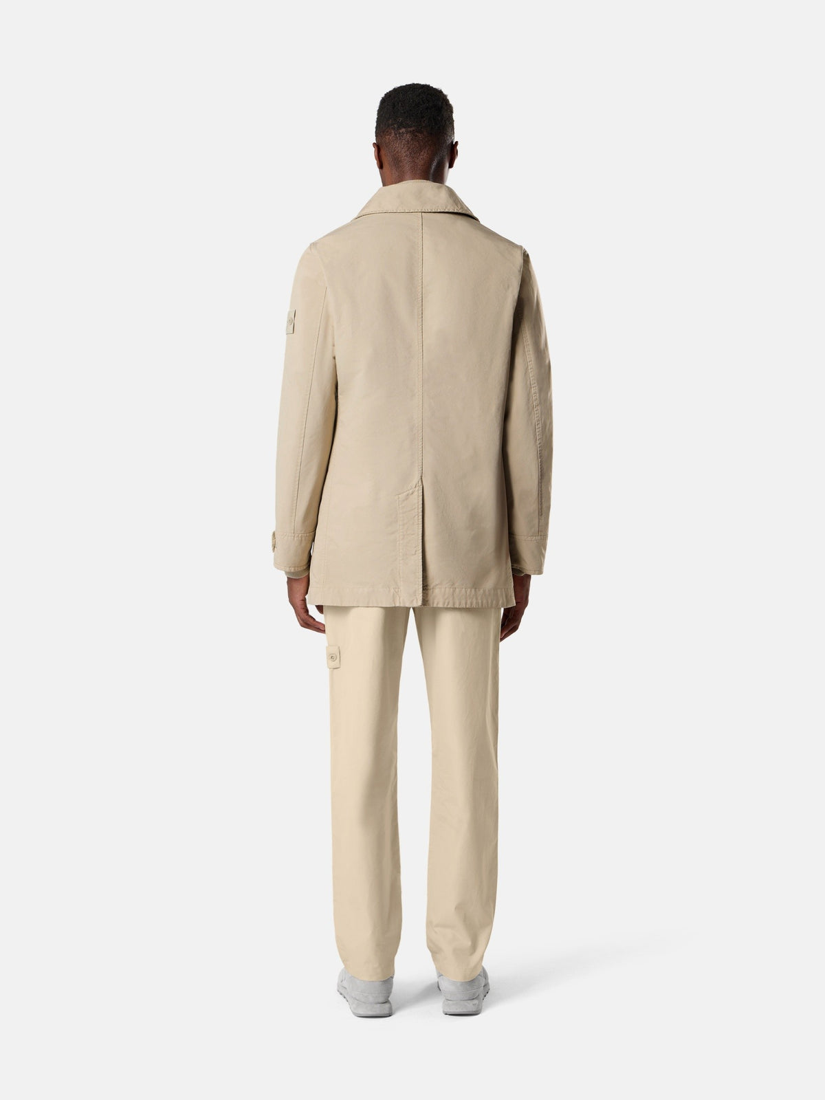 Stone Island Padded Peacoat With Anti-Drop 4100027
