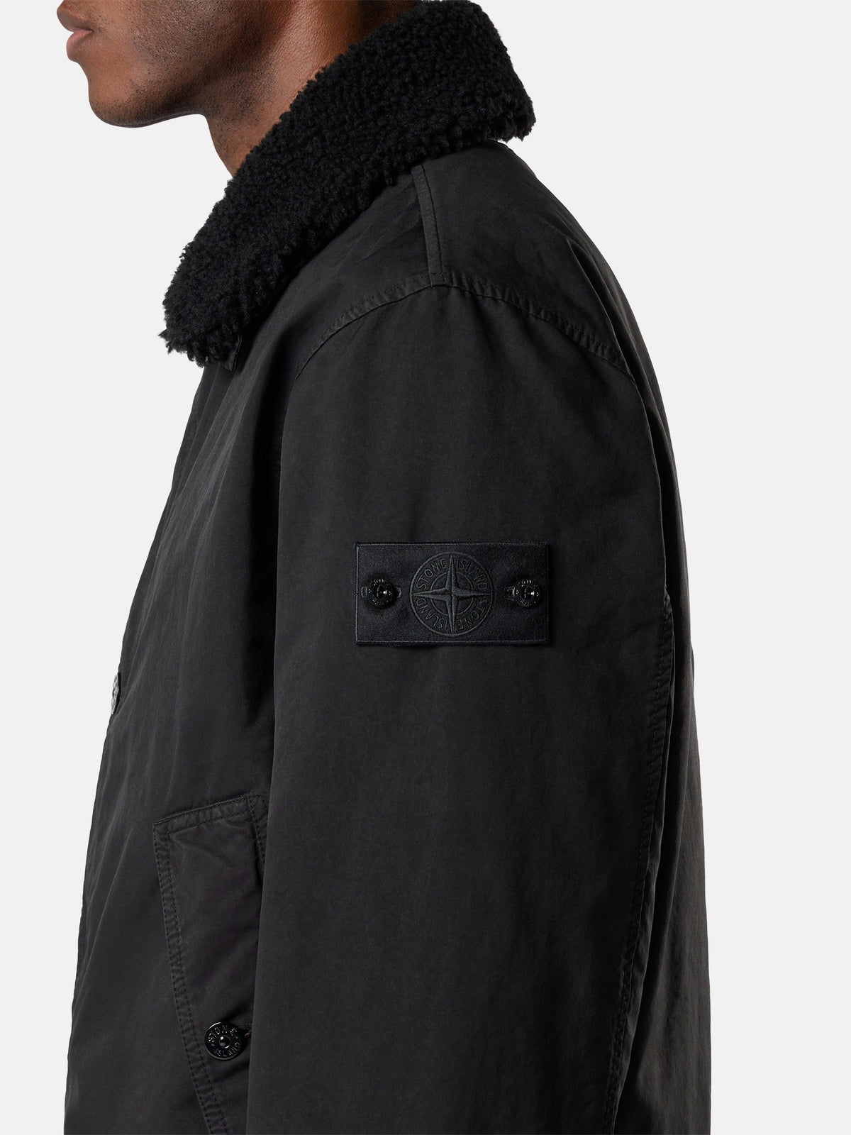 Stone Island Padded Coach Jacket With Detachable Collar And Anti-Drop 4100028