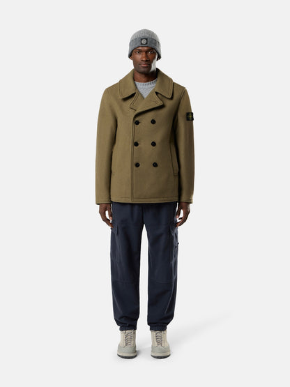 Stone Island Peacoat With Double-Breasted Closure 4100040
