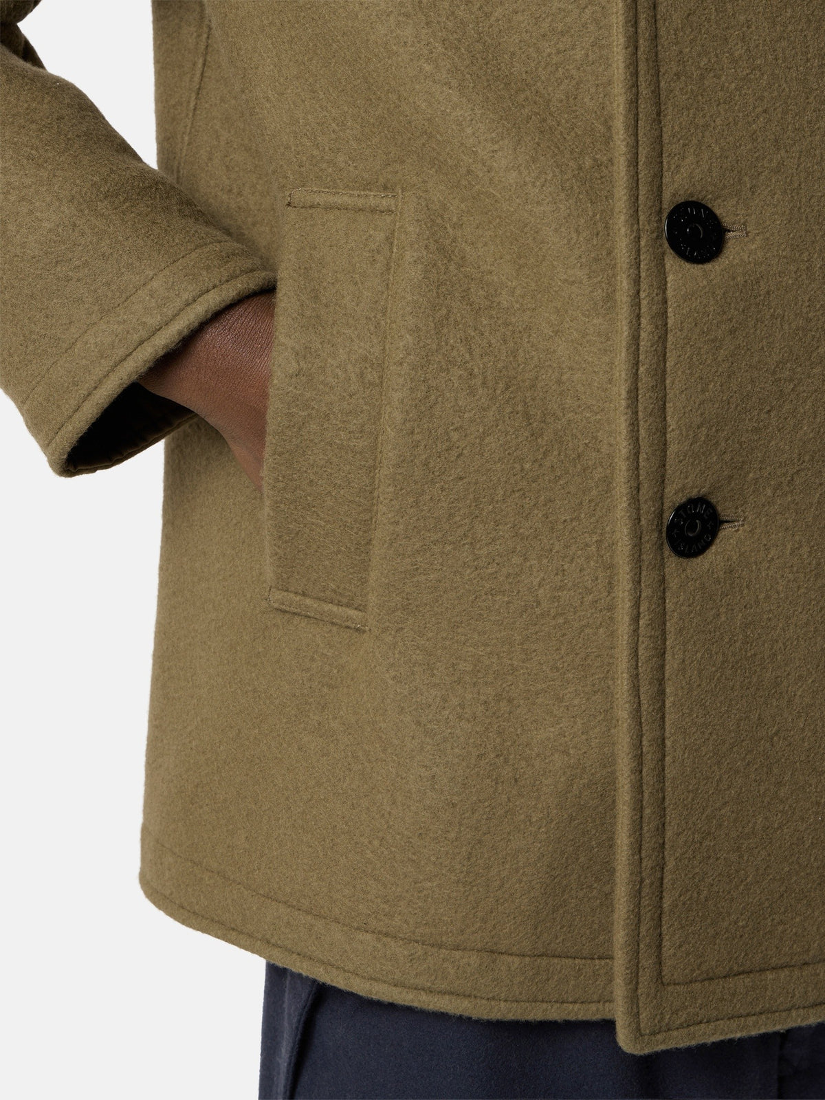 Stone Island Peacoat With Double-Breasted Closure 4100040