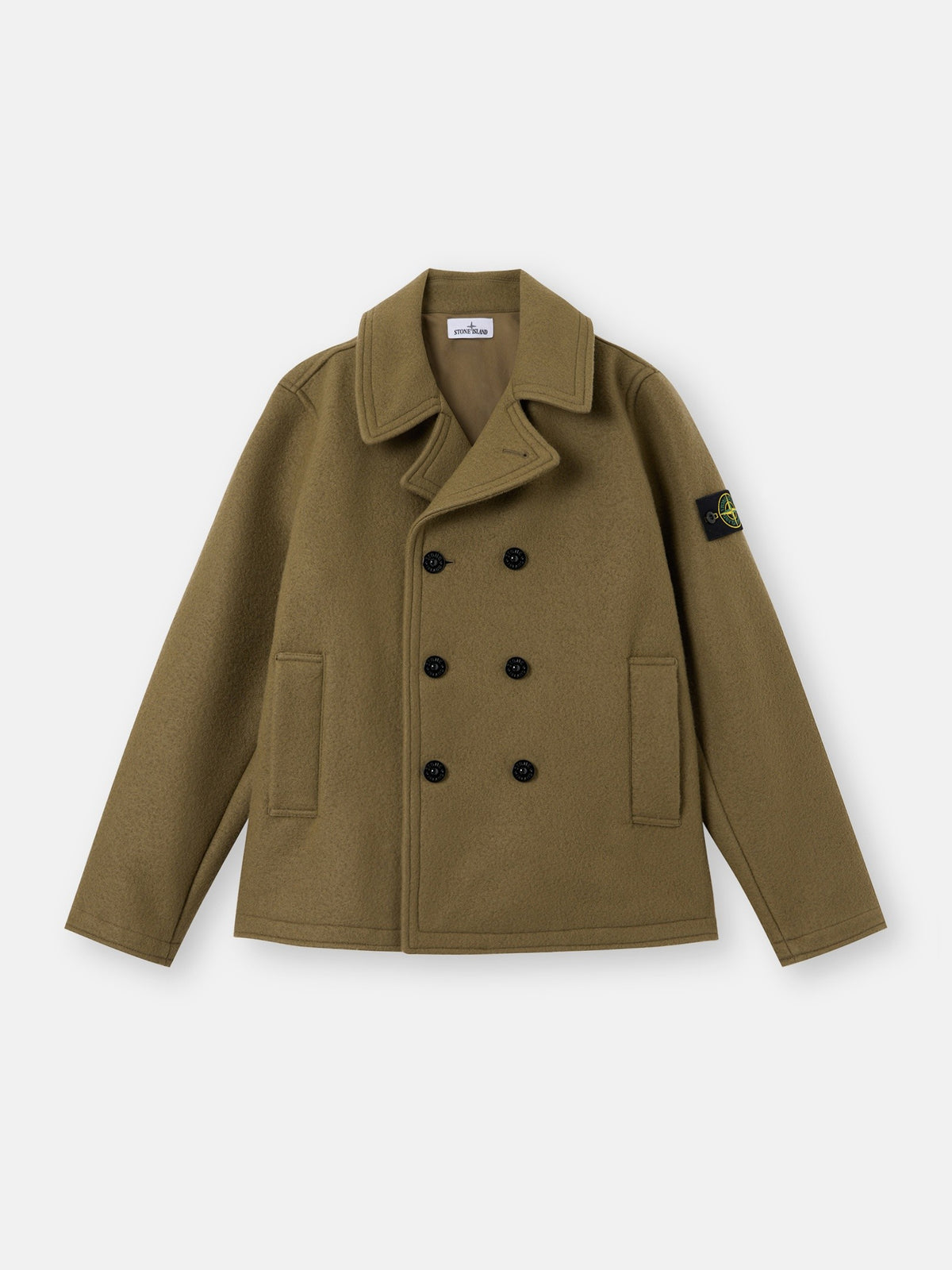 Stone Island Peacoat With Double-Breasted Closure 4100040
