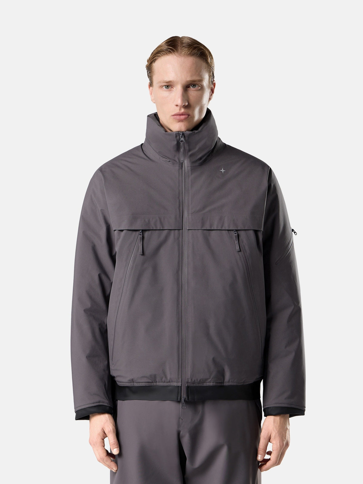 Stone Island Waterproof, Windproof Padded Jacket with Stand Collar 4100055
