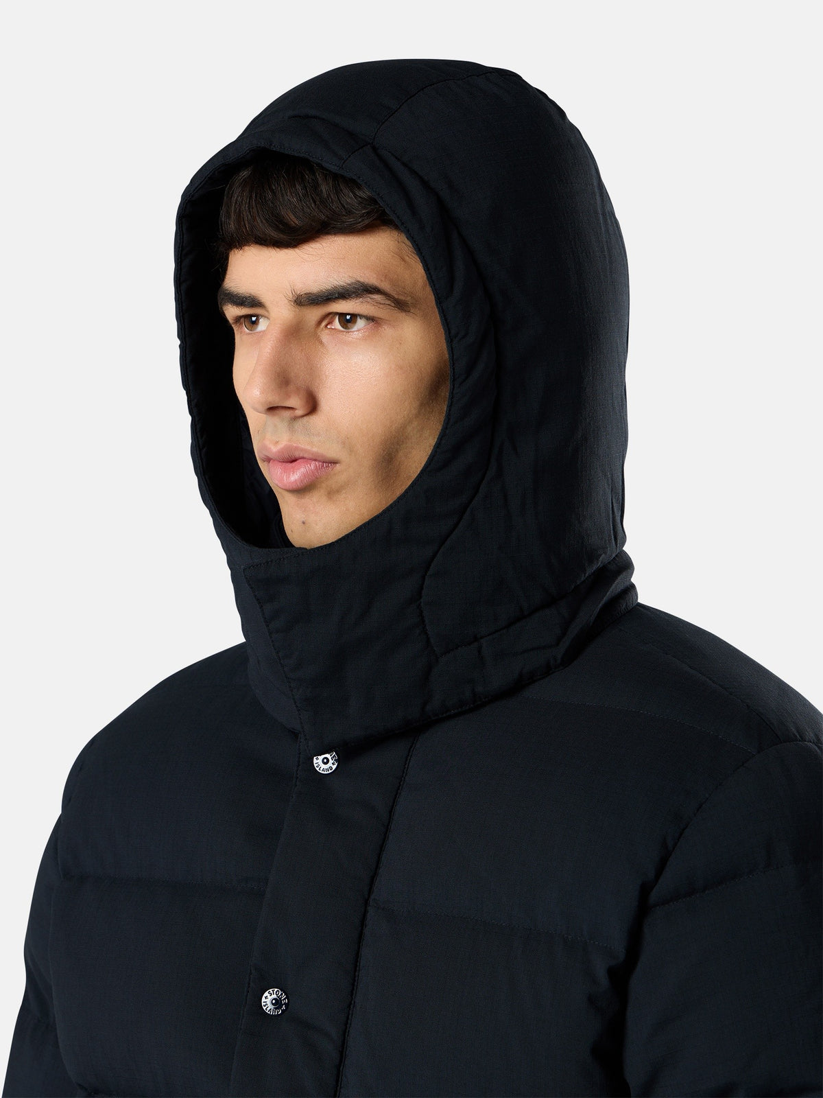 Stone Island Stand Collar Down Jacket With Detachable Hood And Anti-Drop 4100063