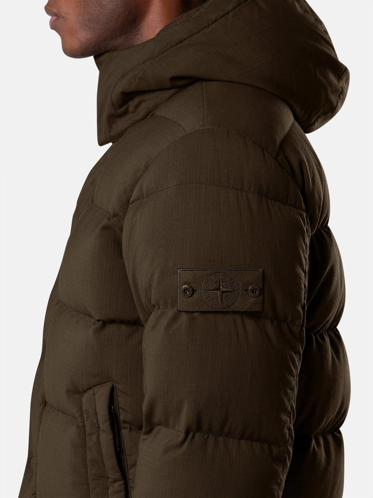 Stone Island Stand Collar Down Jacket With Detachable Hood And Anti-Drop 4100063