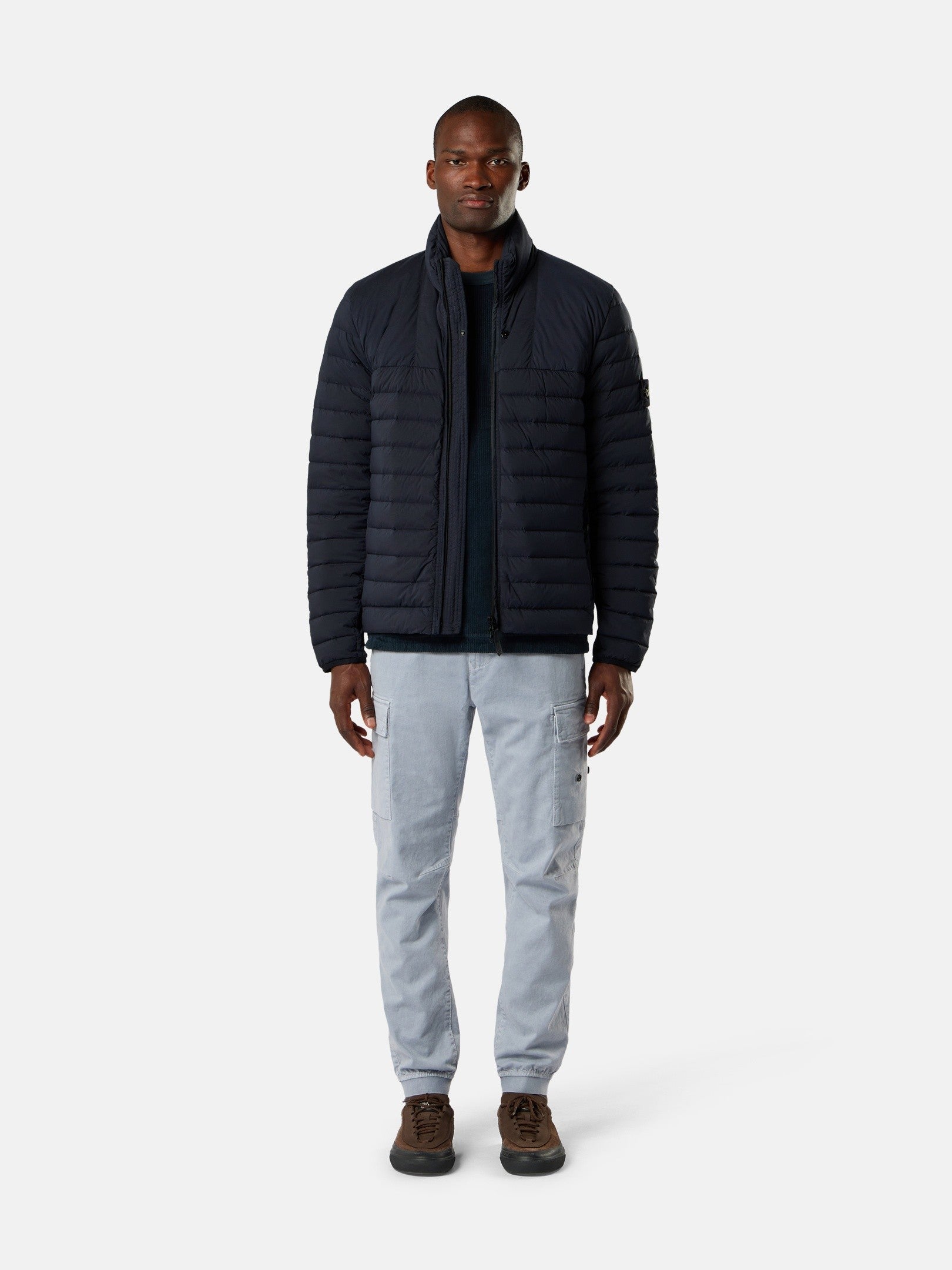 Stone Island Stand Collar Down Jacket with Anti-Drop Finish 4100067