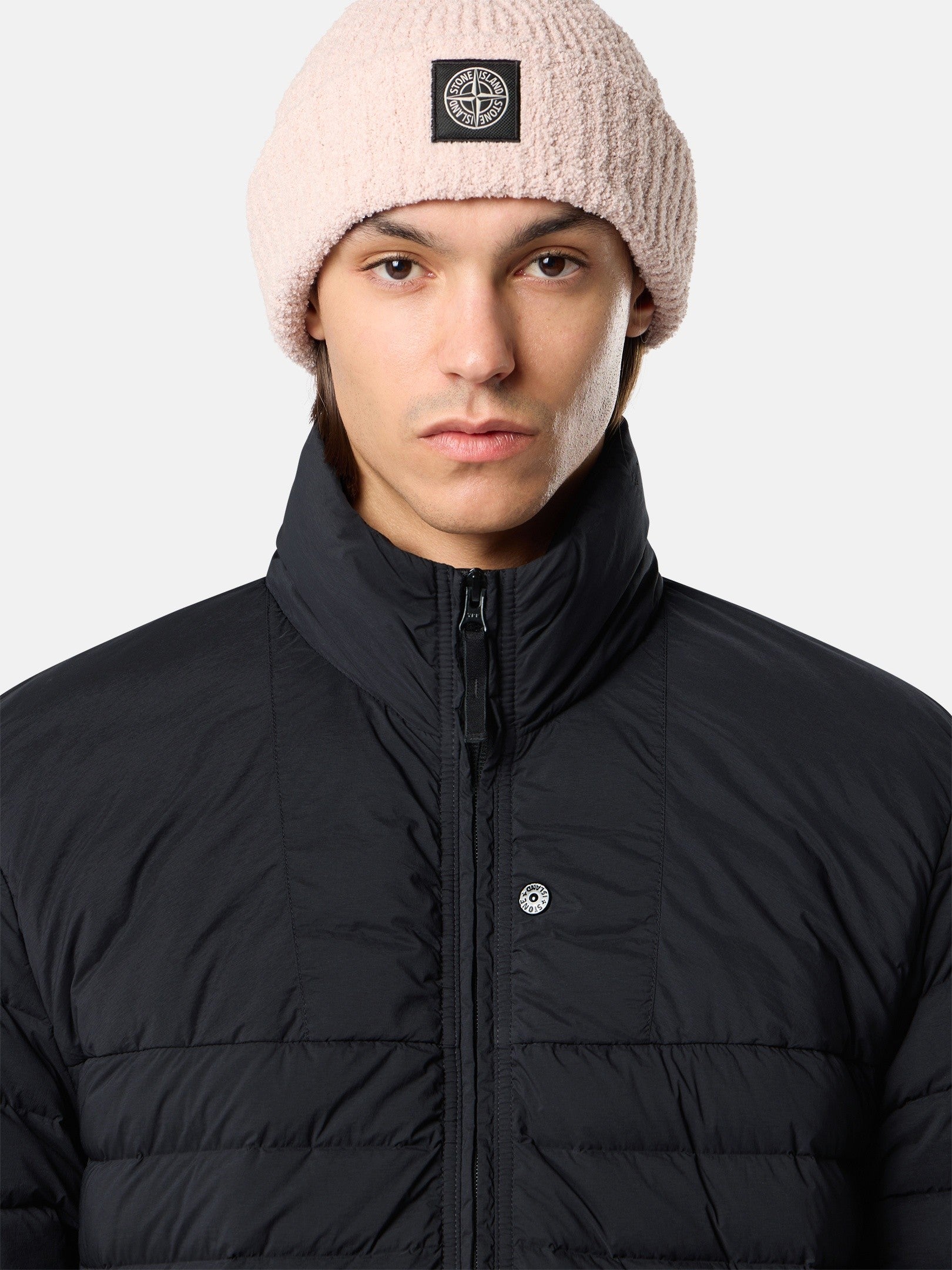 Stone Island Stand Collar Down Jacket with Anti-Drop Finish 4100067