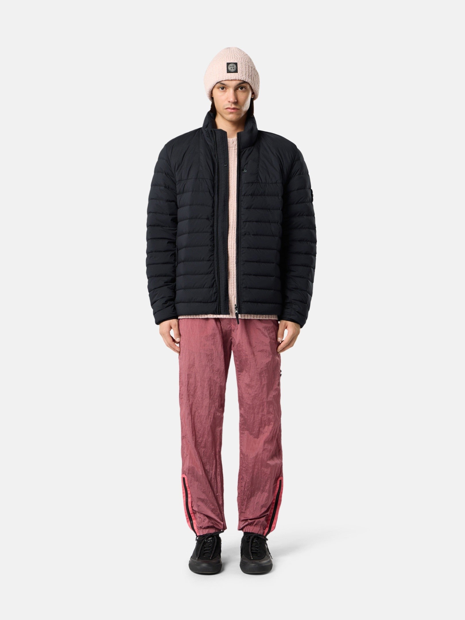 Stone Island Stand Collar Down Jacket with Anti-Drop Finish 4100067
