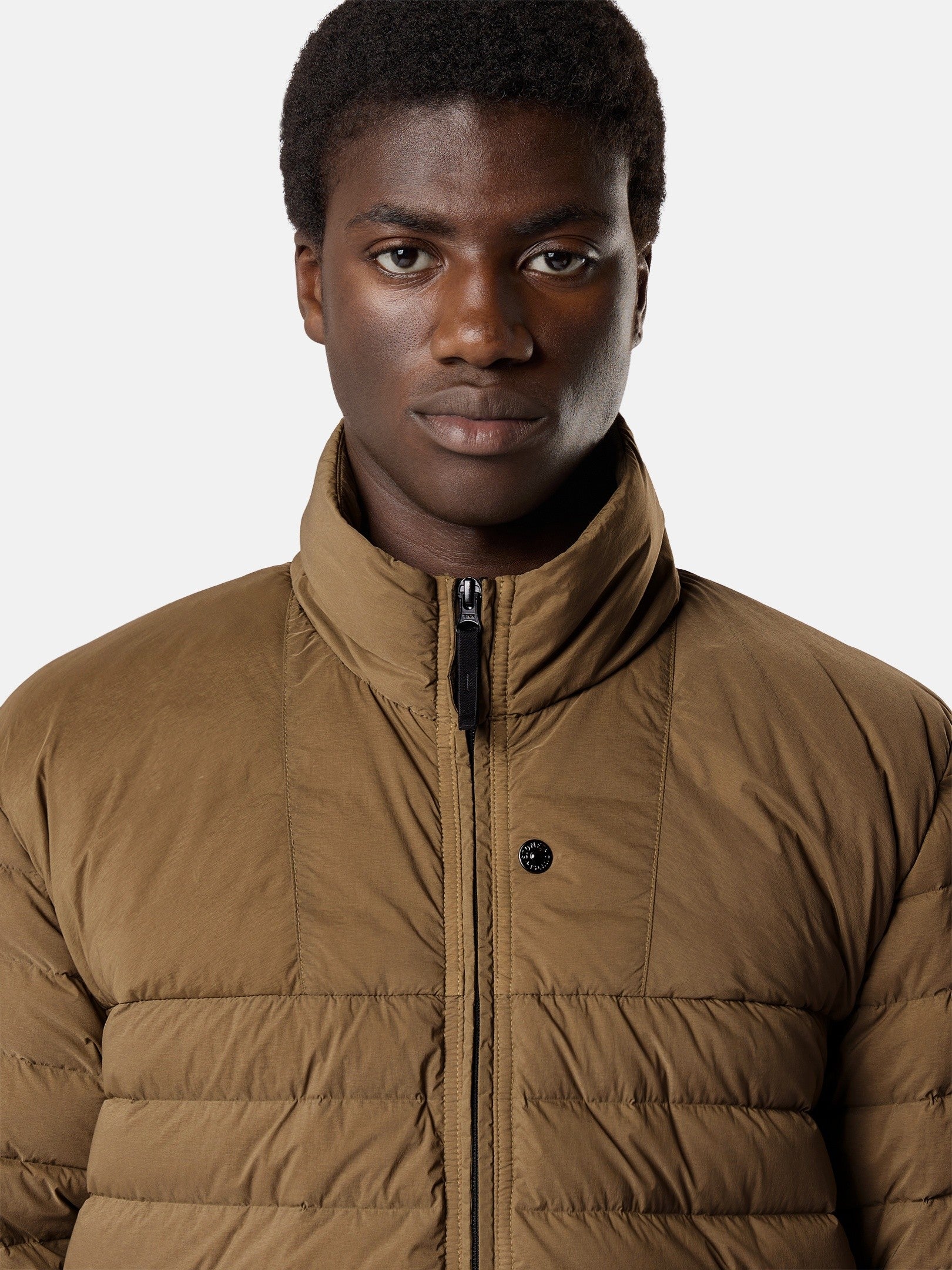 Stone Island Stand Collar Down Jacket with Anti-Drop Finish 4100067