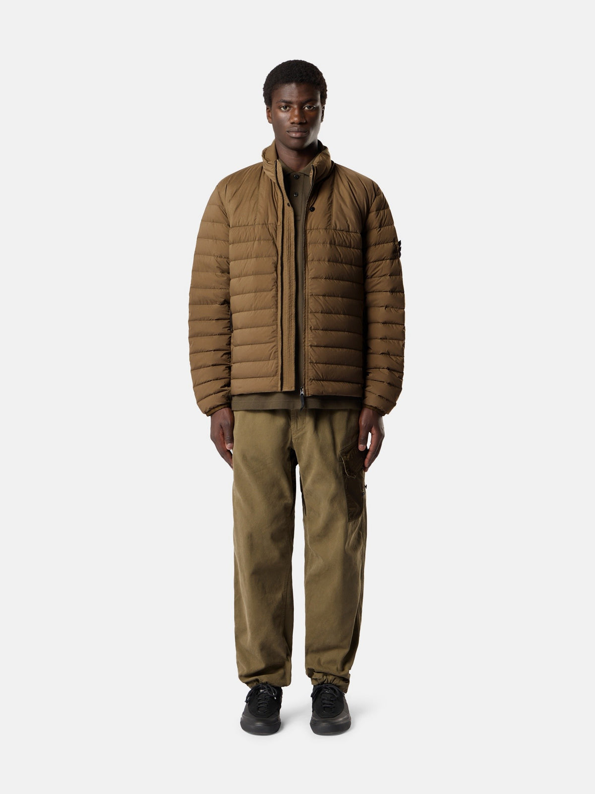 Stone Island Stand Collar Down Jacket with Anti-Drop Finish 4100067