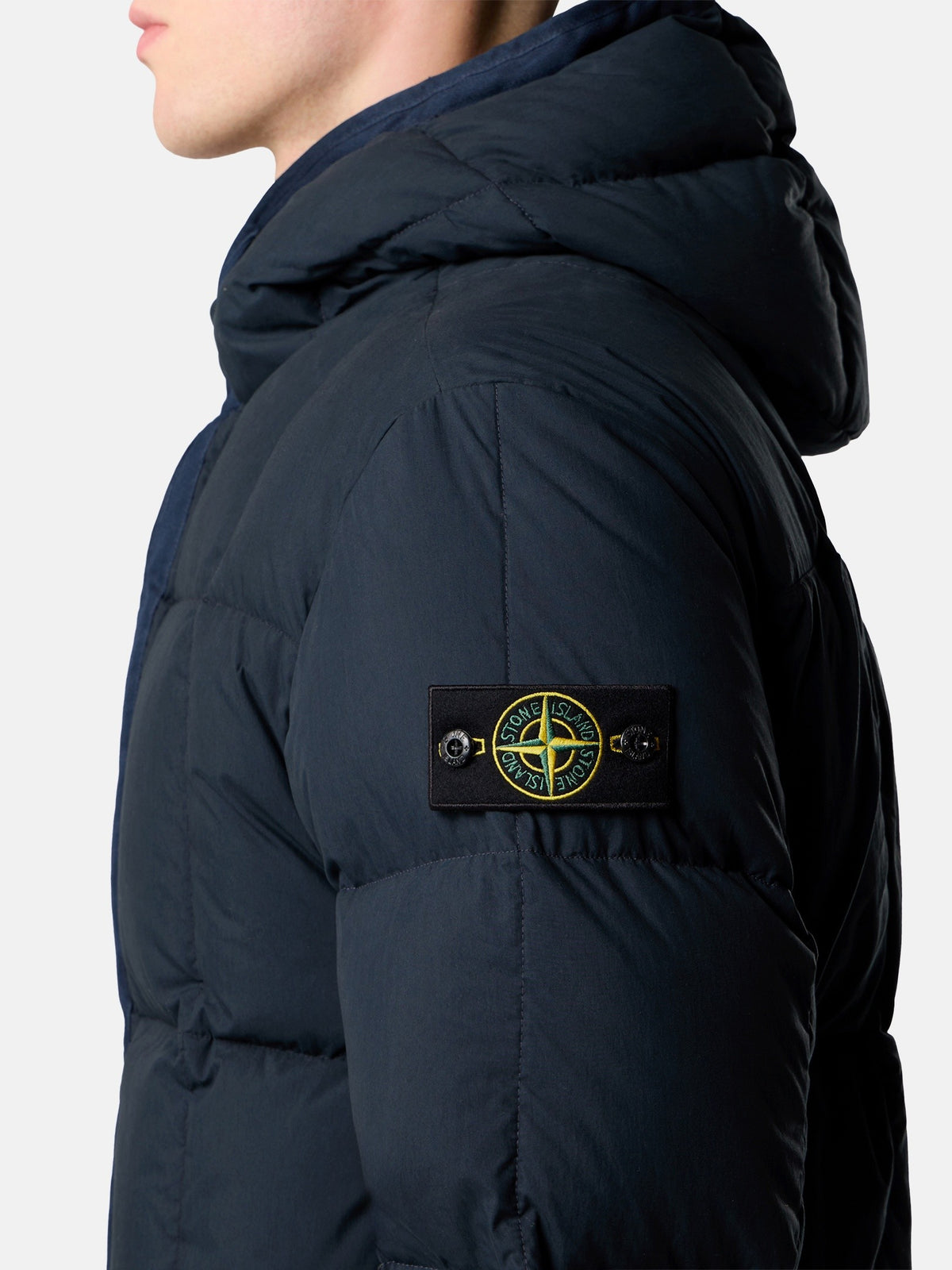 Stone Island Hooded Down Jacket With Wind Resistance 4100083