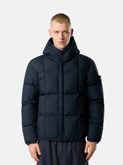 Stone Island Hooded Down Jacket With Wind Resistance 4100083