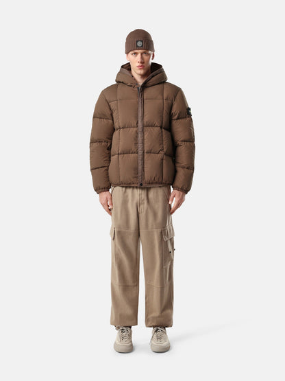 Stone Island Hooded Down Jacket With Wind Resistance 4100083