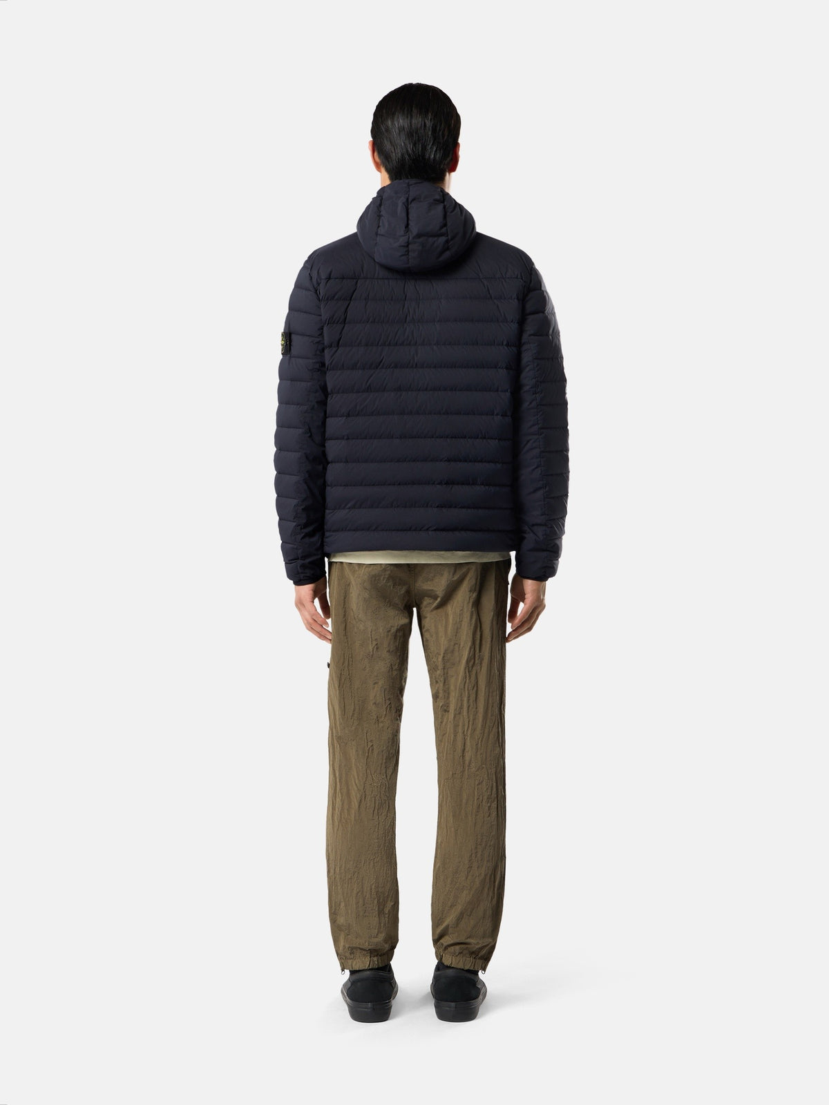 Stone Island Hooded Down Jacket with Anti-Drop Finish 4100107