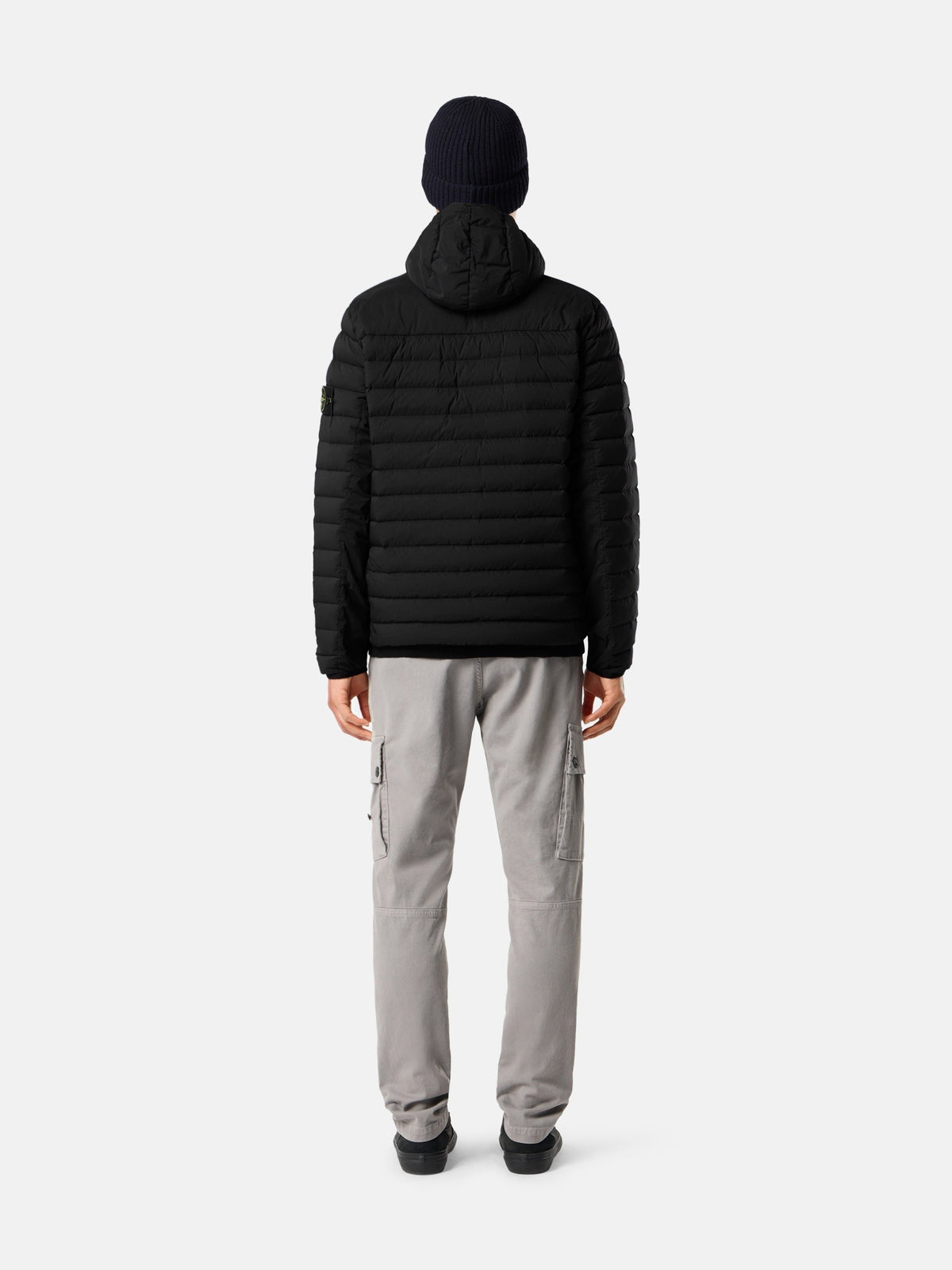 Stone Island Hooded Down Jacket with Anti-Drop Finish 4100107