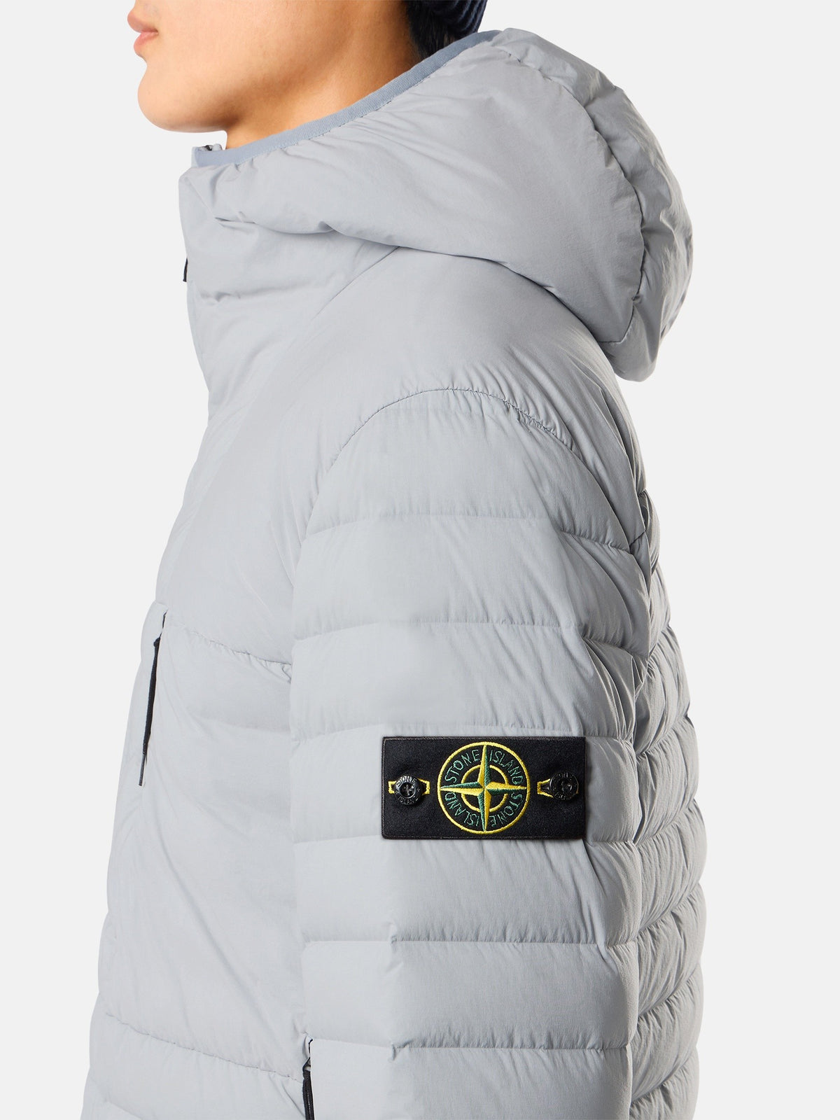 Stone Island Hooded Down Jacket with Anti-Drop Finish 4100107