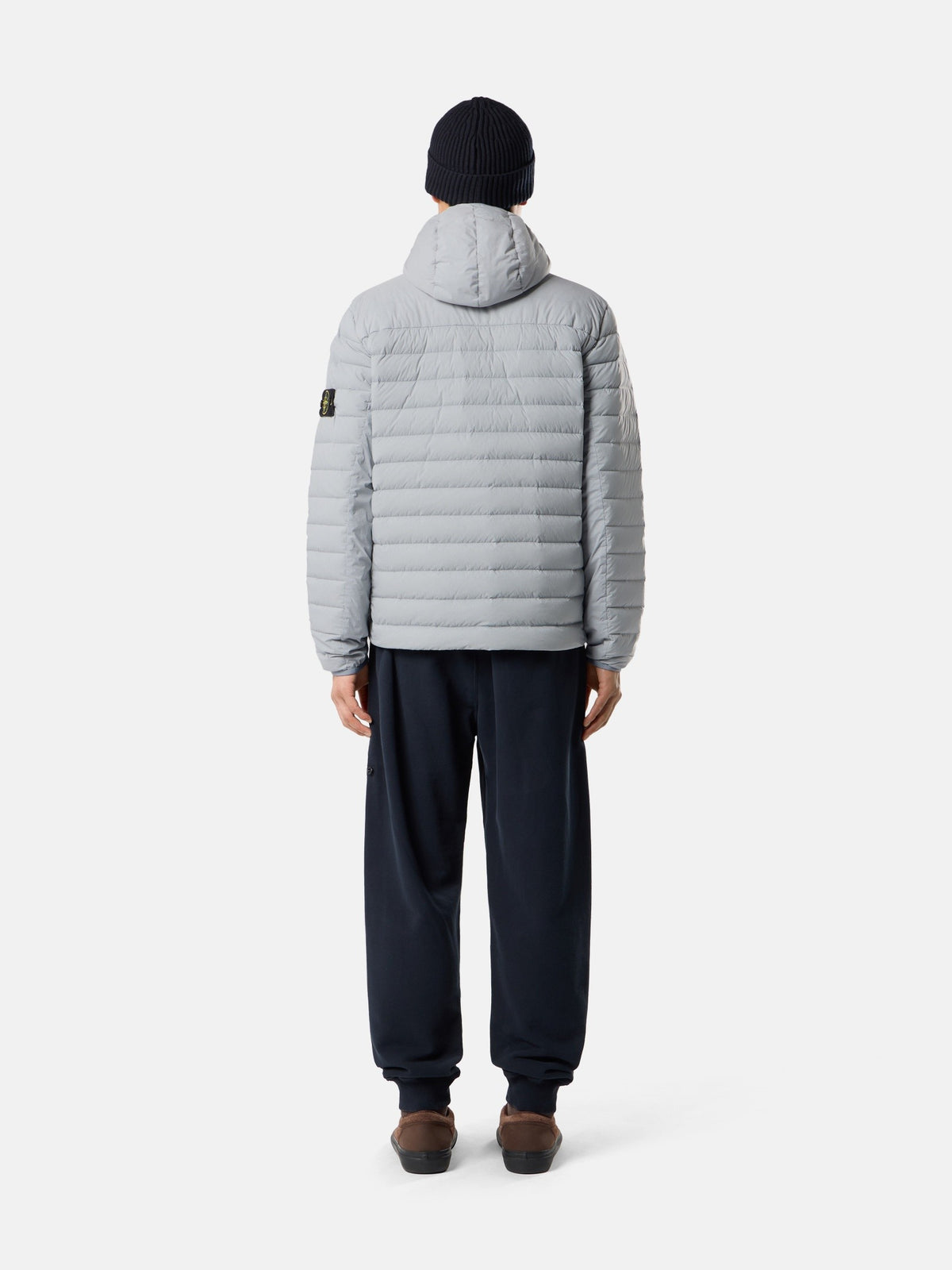 Stone Island Hooded Down Jacket with Anti-Drop Finish 4100107
