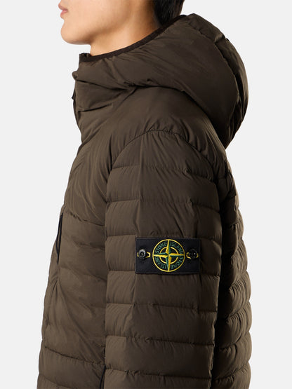 Stone Island Hooded Down Jacket with Anti-Drop Finish 4100107